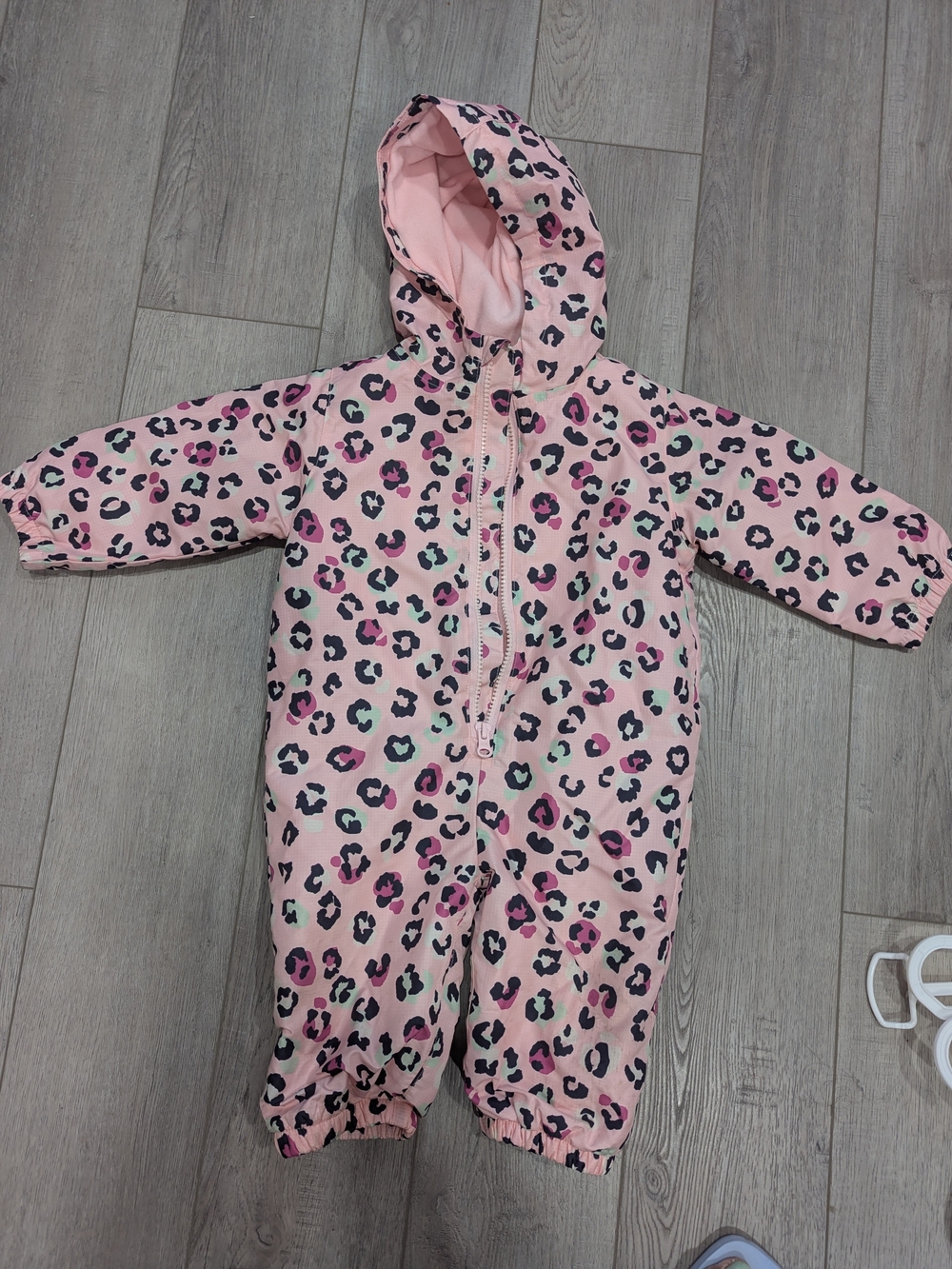 Kids Pink Leopard Printed Rain Jacket
